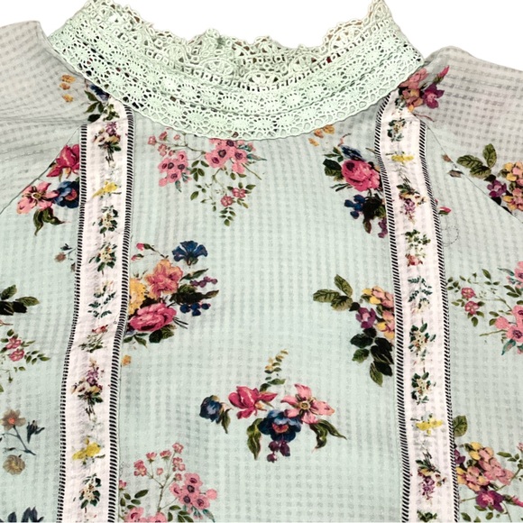 HEMANT & NANDITA Amour Floral Lace Blouse Size Large - Picture 4 of 7